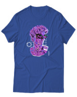T-Shirt Αντρικό - Resting Bitch Face Mode - Color Thumbnail Μπλε Ρουά