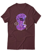 T-Shirt Αντρικό - Resting Bitch Face Mode - Color Thumbnail Μπορντό