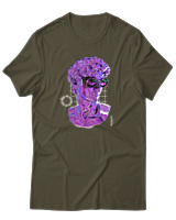 T-Shirt Αντρικό - Resting Bitch Face Mode - Color Thumbnail Χακί