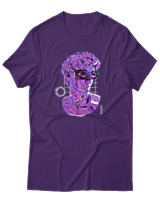 T-Shirt Αντρικό - Resting Bitch Face Mode - Color Thumbnail Σκούρο Μωβ