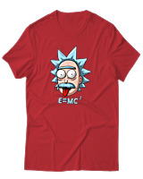 T-Shirt Αντρικό - Rick And Morty - Color Thumbnail Κόκκινο