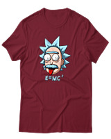 T-Shirt Αντρικό - Rick And Morty - Color Thumbnail Σκούρο Κόκκινο