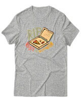 T-Shirt Unisex - Rip Pizza Karton - Color Thumbnail Γκρι Μελανζέ