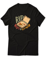 T-Shirt Unisex - Rip Pizza Karton - Color Thumbnail Μαύρο