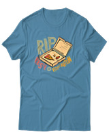 T-Shirt Unisex - Rip Pizza Karton - Color Thumbnail Τιρκουάζ