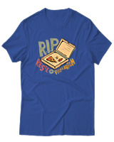 T-Shirt Unisex - Rip Pizza Karton - Color Thumbnail Μπλε Ρουά