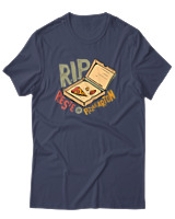 T-Shirt Unisex - Rip Pizza Karton - Color Thumbnail Μπλε Γκρι
