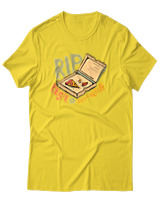 T-Shirt Unisex - Rip Pizza Karton - Color Thumbnail Χρυσό Κίτρινο