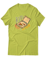 T-Shirt Unisex - Rip Pizza Karton - Color Thumbnail Λαχανί