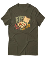 T-Shirt Unisex - Rip Pizza Karton - Color Thumbnail Χακί