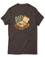 T-Shirt Unisex - Rip Pizza Karton - Color Thumbnail Καφέ
