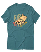 T-Shirt Unisex - Rip Pizza Karton - Color Thumbnail Μπλε Πράσινο