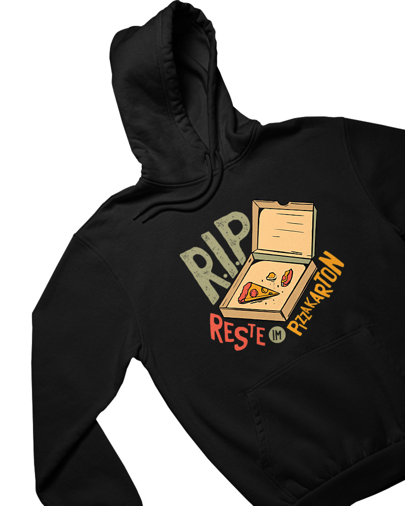 Φούτερ με κουκούλα - Rip Pizza Karton - Image 1