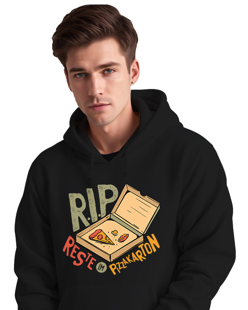 Φούτερ με κουκούλα - Rip Pizza Karton - Image 2