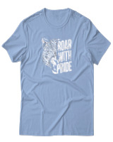 T-Shirt Αντρικό - Roar With Pride - Color Thumbnail Γαλάζιο