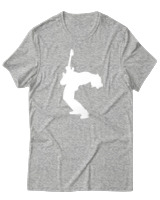 T-Shirt  Γυναικείο - Rock Guitar - Color Thumbnail Γκρί Μελανζέ