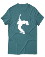 T-Shirt  Γυναικείο - Rock Guitar - Color Thumbnail Μπλέ Πράσινο