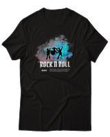 T-Shirt Αντρικό - Rock N Roll - Color Thumbnail Μαύρο
