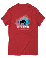 T-Shirt Αντρικό - Rock N Roll - Color Thumbnail Κόκκινο