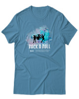 T-Shirt Αντρικό - Rock N Roll - Color Thumbnail Τιρκουάζ