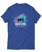 T-Shirt Αντρικό - Rock N Roll - Color Thumbnail Μπλε Ρουά