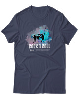 T-Shirt Αντρικό - Rock N Roll - Color Thumbnail Μπλε Γκρι