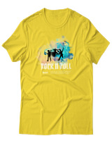T-Shirt Αντρικό - Rock N Roll - Color Thumbnail Χρυσό Κίτρινο