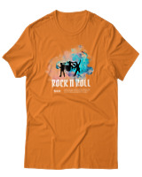 T-Shirt Αντρικό - Rock N Roll - Color Thumbnail Πορτοκαλί
