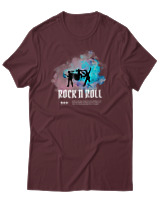 T-Shirt Αντρικό - Rock N Roll - Color Thumbnail Μπορντό