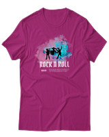 T-Shirt Αντρικό - Rock N Roll - Color Thumbnail Φουξια