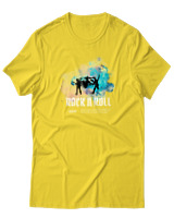 T-Shirt  Γυναικείο - Rock N Roll - Color Thumbnail Κίτρινο Χρυσό