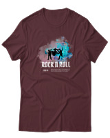 T-Shirt  Γυναικείο - Rock N Roll - Color Thumbnail Μπορντό