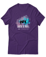 T-Shirt  Γυναικείο - Rock N Roll - Color Thumbnail Μώβ