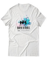 T-Shirt Αντρικό - Rock N Roll - Color Thumbnail Άσπρο