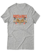 T-Shirt Αντρικό - Rock N Roll - Color Thumbnail Γκρι Μελανζέ