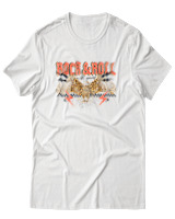 T-Shirt Αντρικό - Rock N Roll - Color Thumbnail Άσπρο