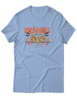 T-Shirt Αντρικό - Rock N Roll - Color Thumbnail Γαλάζιο
