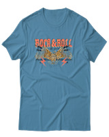 T-Shirt Αντρικό - Rock N Roll - Color Thumbnail Τιρκουάζ