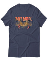 T-Shirt Αντρικό - Rock N Roll - Color Thumbnail Μπλε Γκρι