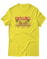 T-Shirt Αντρικό - Rock N Roll - Color Thumbnail Κίτρινο