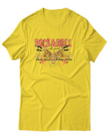 T-Shirt Αντρικό - Rock N Roll - Color Thumbnail Χρυσό Κίτρινο