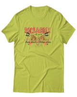 T-Shirt Αντρικό - Rock N Roll - Color Thumbnail Λαχανί