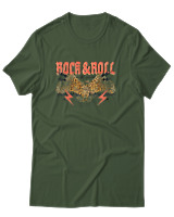 T-Shirt Αντρικό - Rock N Roll - Color Thumbnail Κυπαρισσί