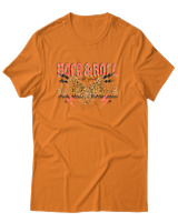 T-Shirt Αντρικό - Rock N Roll - Color Thumbnail Πορτοκαλί
