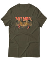 T-Shirt Αντρικό - Rock N Roll - Color Thumbnail Χακί