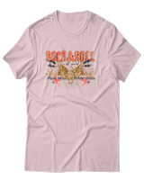 T-Shirt Αντρικό - Rock N Roll - Color Thumbnail Απαλό Ροζ