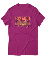 T-Shirt Αντρικό - Rock N Roll - Color Thumbnail Φουξια