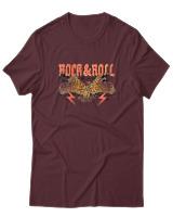T-Shirt  Γυναικείο - Rock N Roll - Color Thumbnail Μπορντό