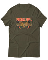 T-Shirt  Γυναικείο - Rock N Roll - Color Thumbnail Χακί