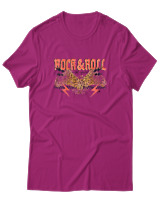 T-Shirt  Γυναικείο - Rock N Roll - Color Thumbnail Φούξια